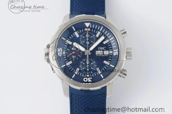 MIROTIME 0416 Attractive Aquatimer Chrono SS RSF 1:1 Best Edition Blue Dial on Blue Rubber Strap A 7056